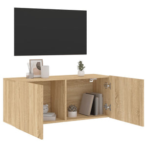 Ντουλάπι Τοίχου Τηλεόρασης Sonoma Δρυς 100 x 30 x 41 εκ. - Pakobazaar