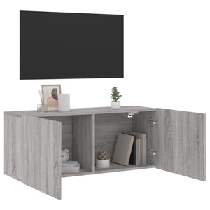 Ντουλάπι Τοίχου Τηλεόρασης Γκρι Sonoma 100 x 30 x 41 εκ. - Pakobazaar