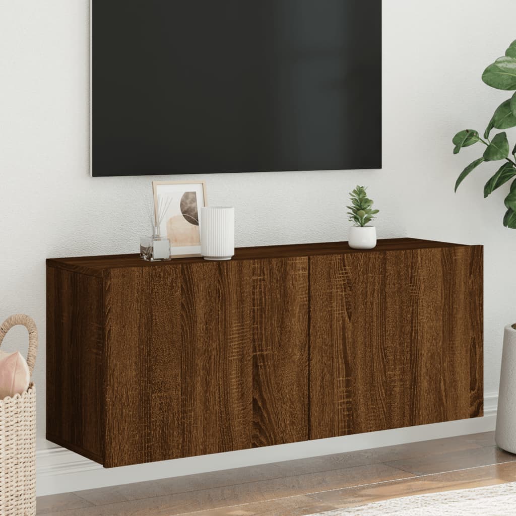 Ντουλάπι Τοίχου Τηλεόρασης Καφέ Δρυς 100 x 30 x 41 εκ.