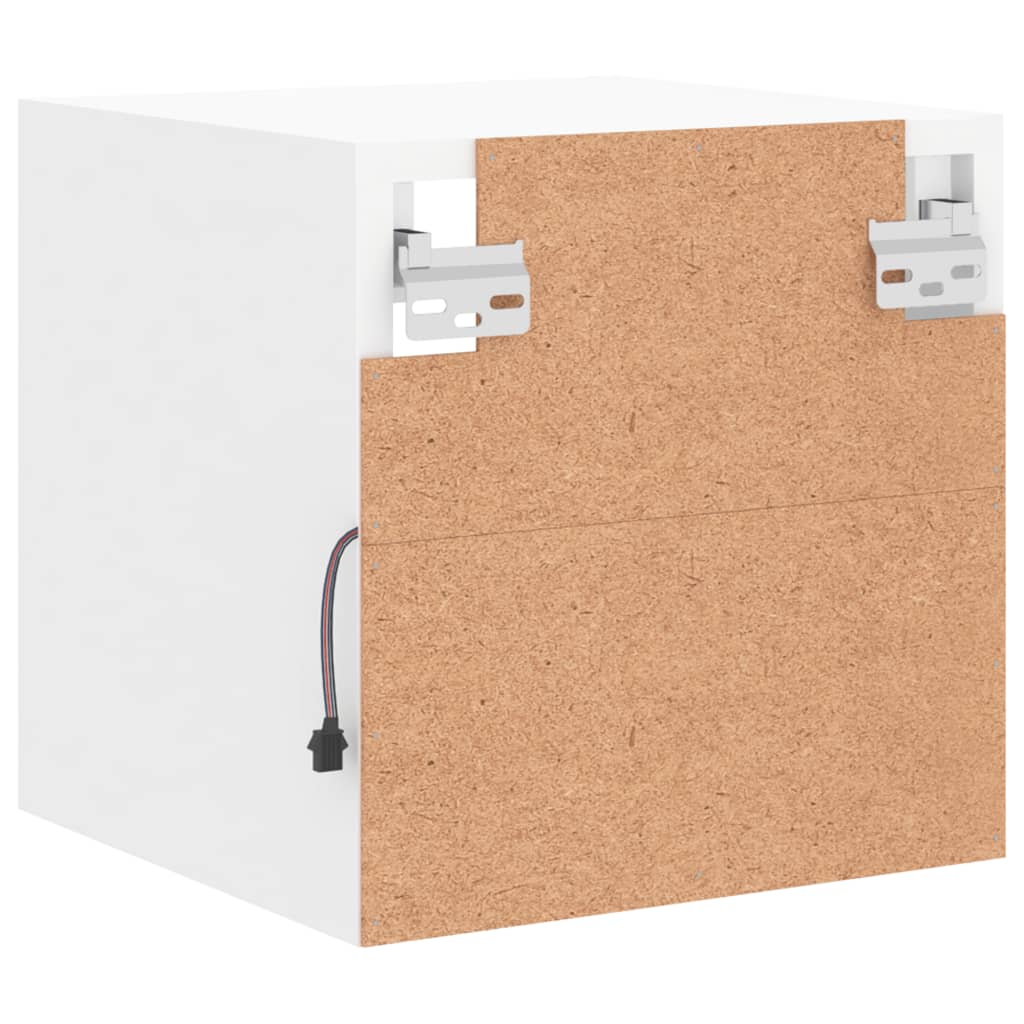 Έπιπλο Τοίχου Τηλεόρασης με LED Λευκό 30 x 28,5 x 30 εκ. - Pakobazaar