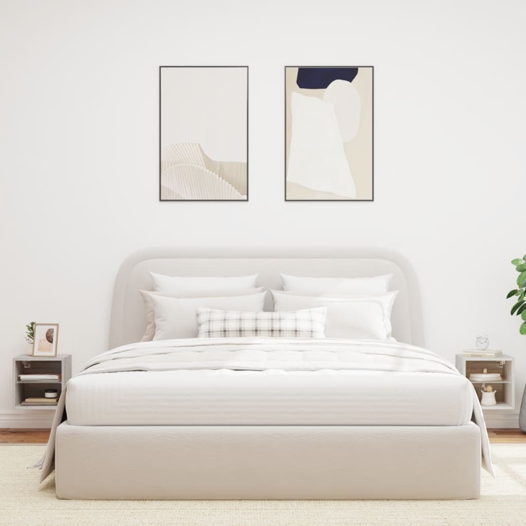 Έπιπλα Τοίχου Τηλ. με LED 2 Τεμ. Γκρι Sonoma 30 x 28,5 x 30 εκ. - Pakobazaar