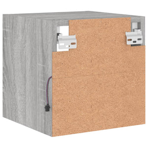 Έπιπλα Τοίχου Τηλ. με LED 2 Τεμ. Γκρι Sonoma 30 x 28,5 x 30 εκ. - Pakobazaar