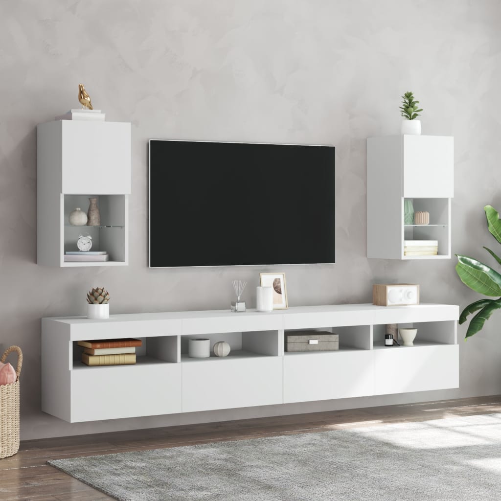 Ντουλάπι Τηλεόρασης με LED Λευκό 30,5 x 30 x 60 εκ. - Pakobazaar