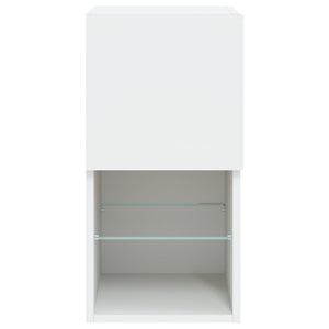 Έπιπλα Τηλεόρασης με LED 2 τεμ. Λευκά 30,5x30x60 εκ. - Pakobazaar