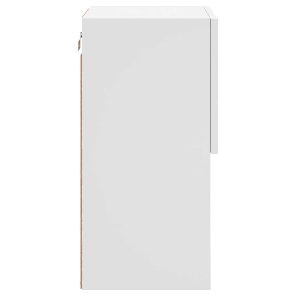 Έπιπλα Τηλεόρασης με LED 2 τεμ. Λευκά 30,5x30x60 εκ. - Pakobazaar