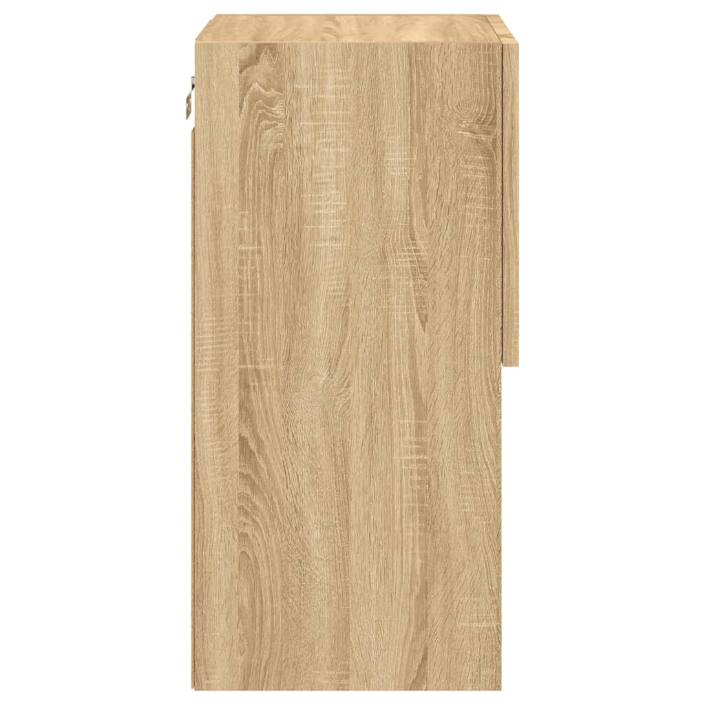 Έπιπλο Τηλεόρασης με LED Sonoma Δρυς 30,5x30x60 εκ.