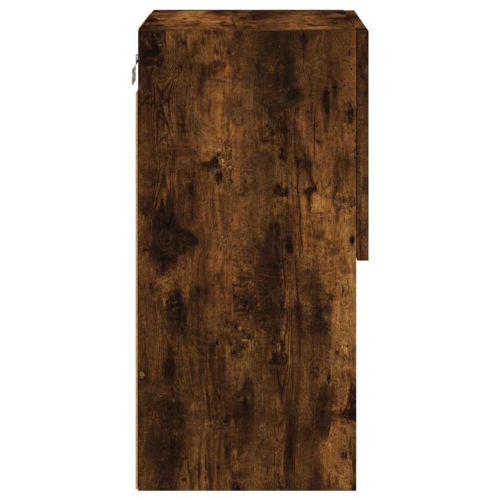 Έπιπλα Τηλεόρασης με LED 2 τεμ. Καπνιστή Δρυς 30,5x30x60 εκ. - Pakobazaar