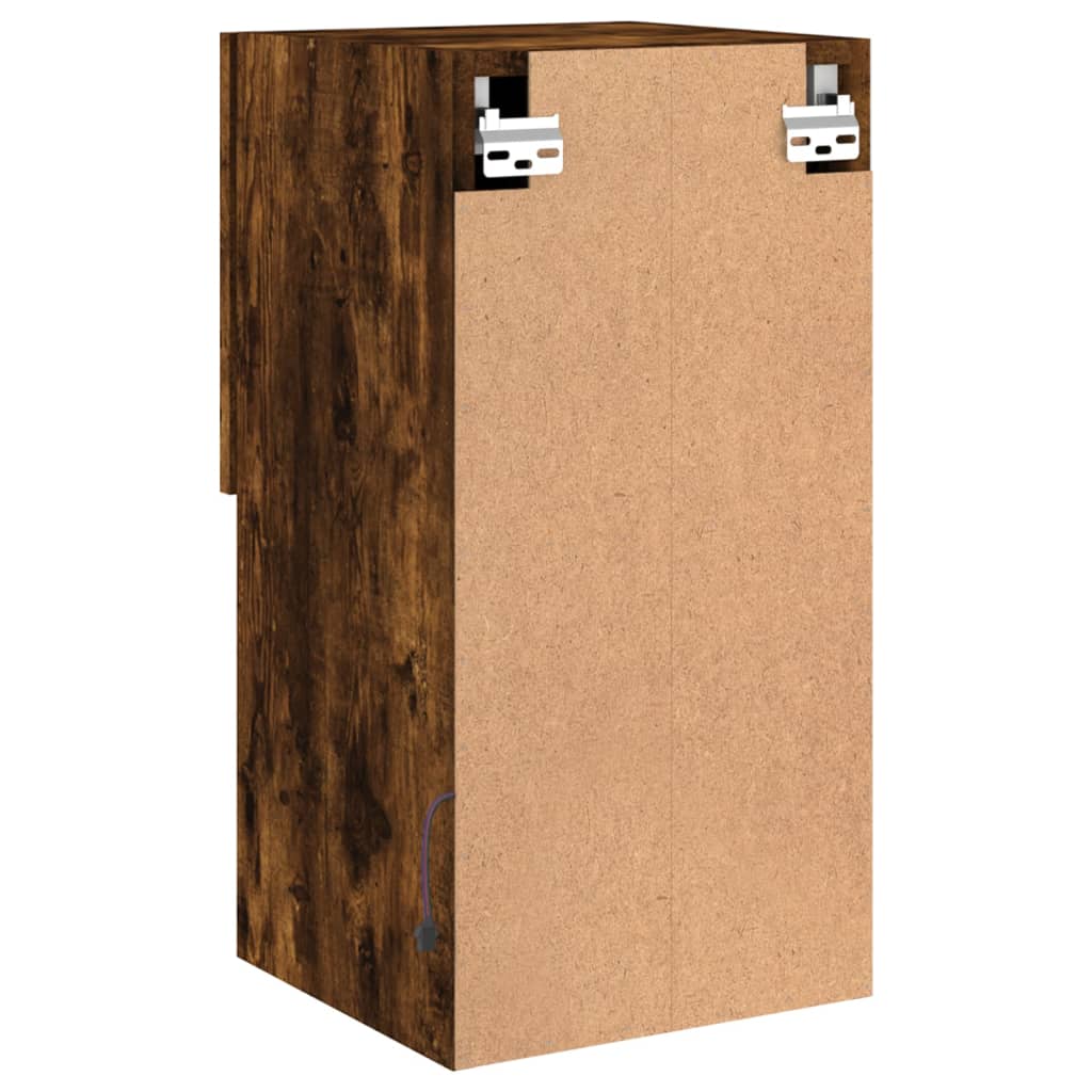 Έπιπλα Τηλεόρασης με LED 2 τεμ. Καπνιστή Δρυς 30,5x30x60 εκ. - Pakobazaar