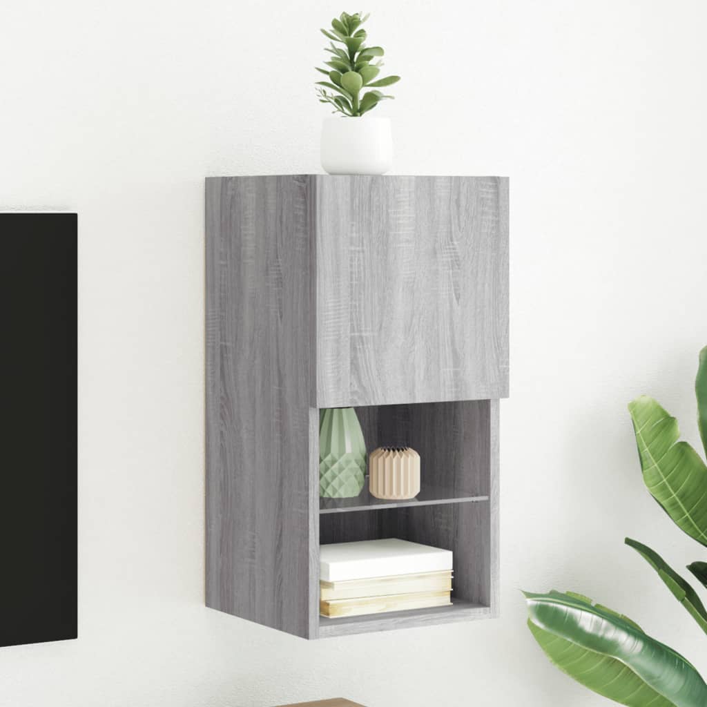 Έπιπλο Τηλεόρασης με LED Γκρι Sonoma 30,5x30x60 εκ. - Pakobazaar