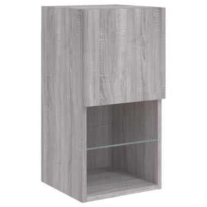 Έπιπλα Τηλεόρασης με LED 2 τεμ. Γκρι Sonoma 30,5x30x60 εκ. - Pakobazaar