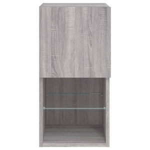 Έπιπλα Τηλεόρασης με LED 2 τεμ. Γκρι Sonoma 30,5x30x60 εκ. - Pakobazaar