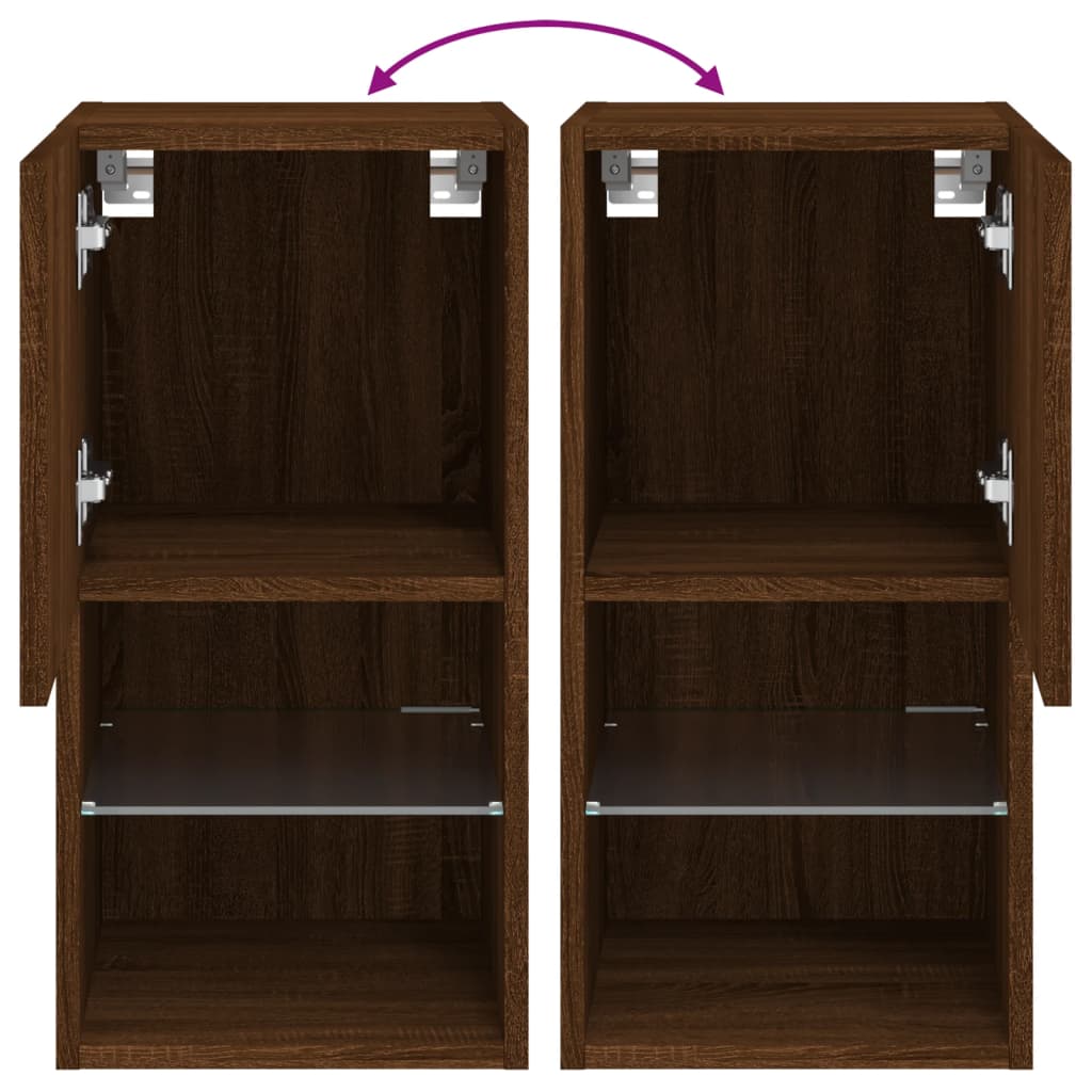 Έπιπλο Τηλεόρασης με LED Καφέ Δρυς 30,5x30x60 εκ. - Pakobazaar