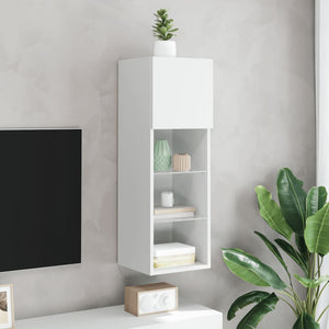 Έπιπλο Τηλεόρασης με LED Λευκό 30,5x30x90 εκ. - Pakobazaar