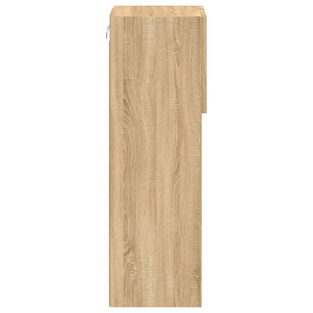 Έπιπλα Τηλεόρασης με LED 2 τεμ. Sonoma Δρυς 30,5x30x90 εκ. - Pakobazaar