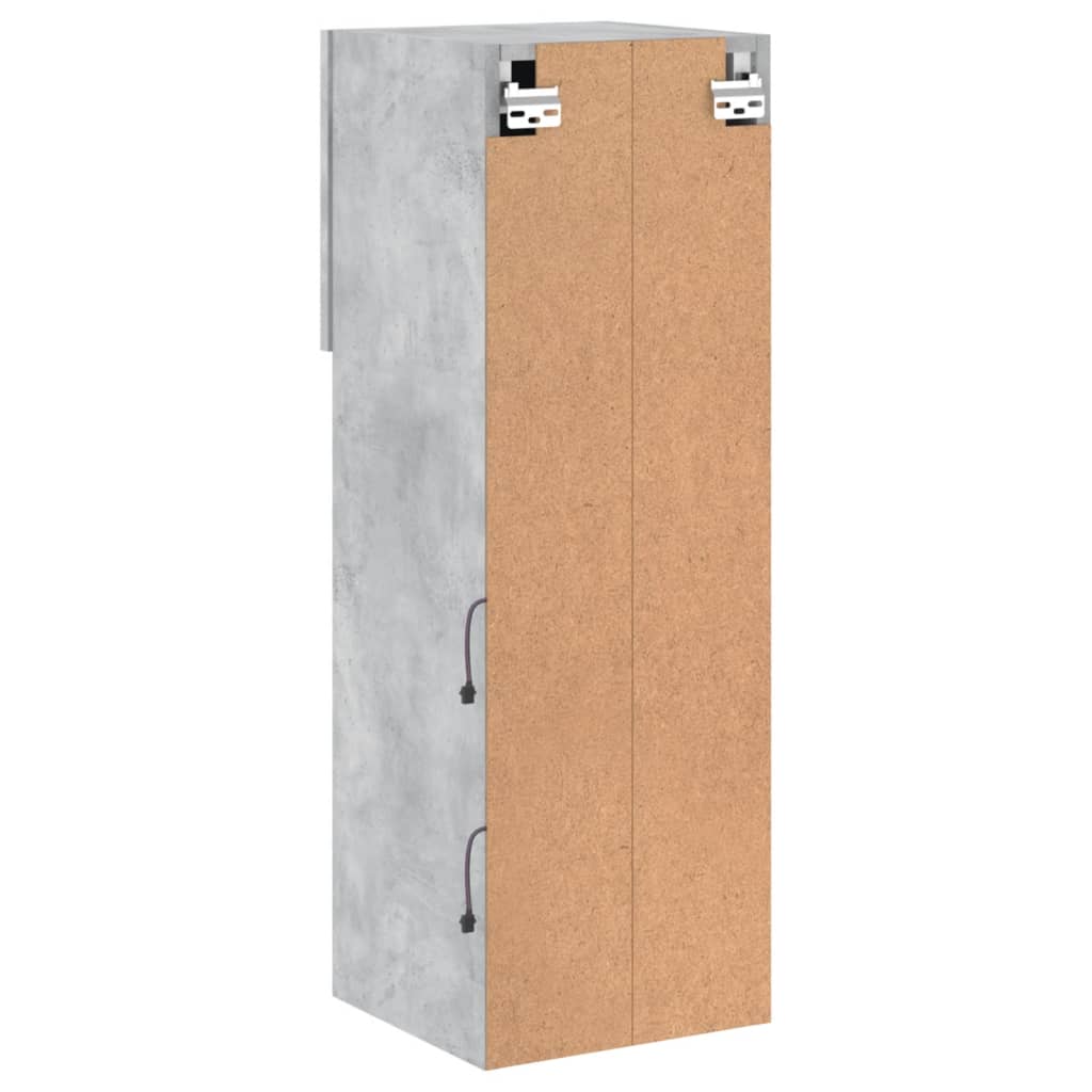 Έπιπλα Τηλεόρασης με LED 2 τεμ. Γκρι Σκυροδέματος 30,5x30x90εκ. - Pakobazaar