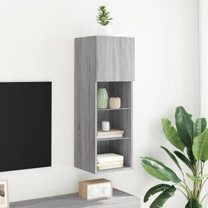 Έπιπλο Τηλεόρασης με LED Γκρι Sonoma 30,5x30x90 εκ. - Pakobazaar