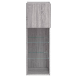 Έπιπλο Τηλεόρασης με LED Γκρι Sonoma 30,5x30x90 εκ. - Pakobazaar