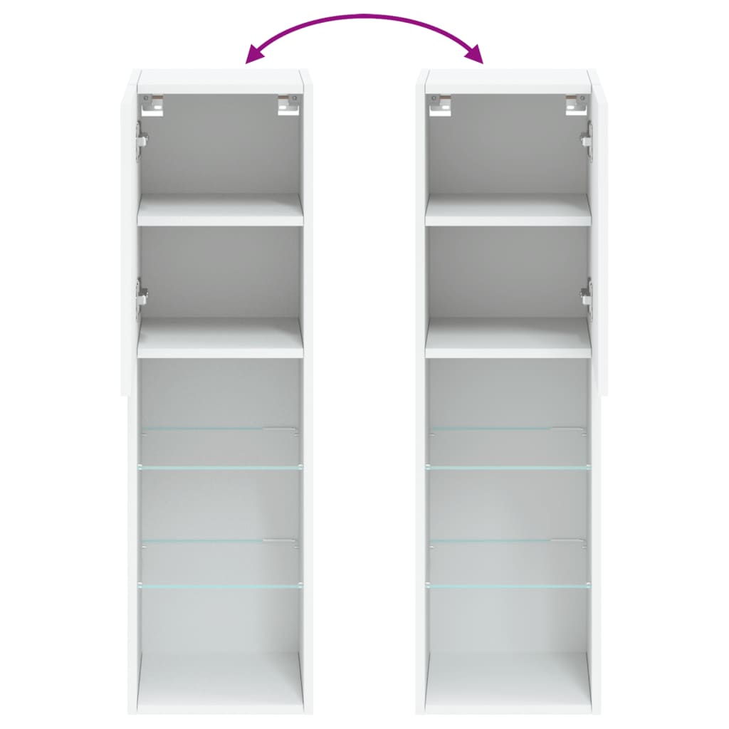 Έπιπλο Τηλεόρασης με LED Λευκό 30,5x30x102 εκ. - Pakobazaar