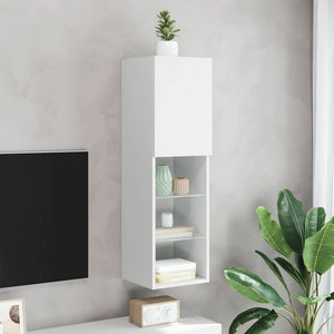 Έπιπλο Τηλεόρασης με LED Λευκό 30,5x30x102 εκ. - Pakobazaar