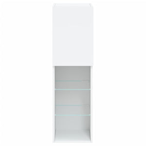 Έπιπλο Τηλεόρασης με LED Λευκό 30,5x30x102 εκ. - Pakobazaar