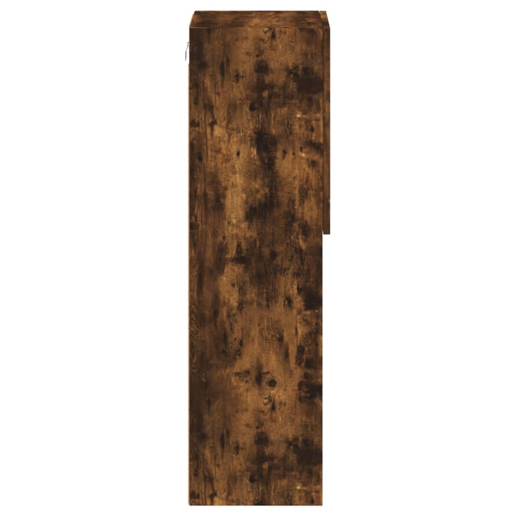 Έπιπλο Τηλεόρασης με LED Καπνιστή Δρυς 30,5x30x102 εκ. - Pakobazaar