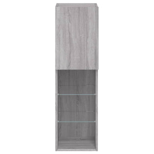 Έπιπλο Τηλεόρασης με LED Γκρι Sonoma 30,5x30x102 εκ. - Pakobazaar