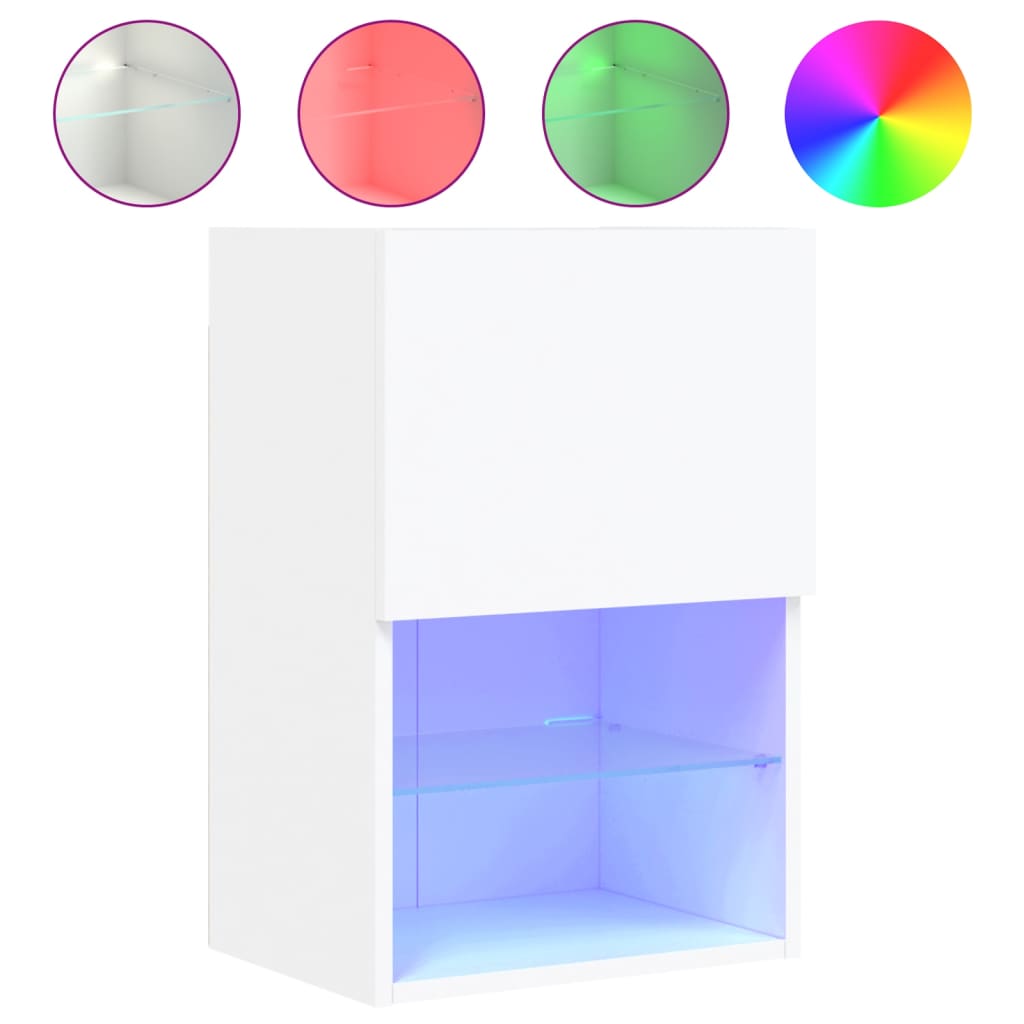 Έπιπλο Τηλεόρασης με LED Λευκό 40,5x30x60 εκ. - Pakobazaar