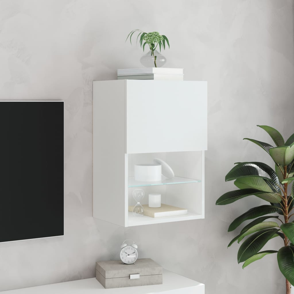 Έπιπλο Τηλεόρασης με LED Λευκό 40,5x30x60 εκ. - Pakobazaar