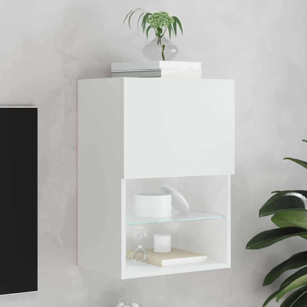 Έπιπλο Τηλεόρασης με LED Λευκό 40,5x30x60 εκ. - Pakobazaar