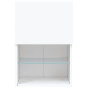 Έπιπλα Τηλεόρασης με LED 2 τεμ. Λευκά 40,5x30x60 εκ. - Pakobazaar