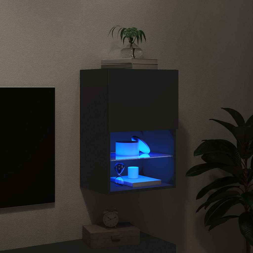 Έπιπλο Τηλεόρασης με LED Μαύρο 40,5x30x60 εκ.