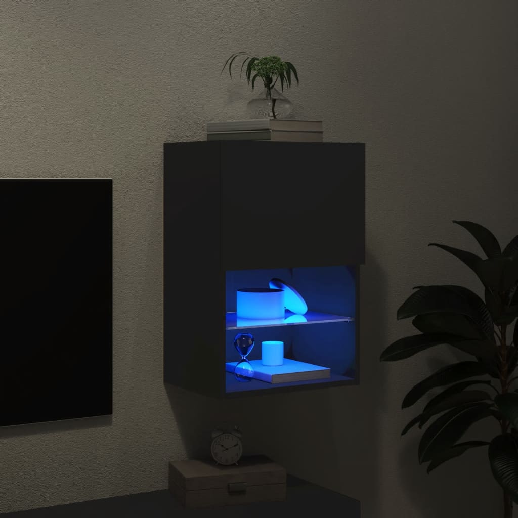 Έπιπλο Τηλεόρασης με LED Μαύρο 40,5x30x60 εκ. - Pakobazaar