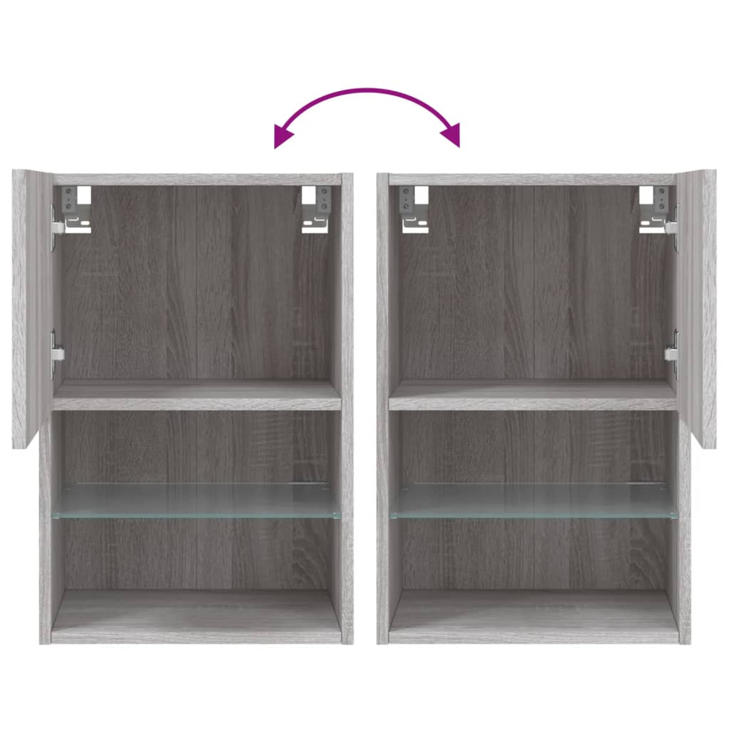 Έπιπλο Τηλεόρασης με LED Γκρι Sonoma 40,5x30x60 εκ. - Pakobazaar