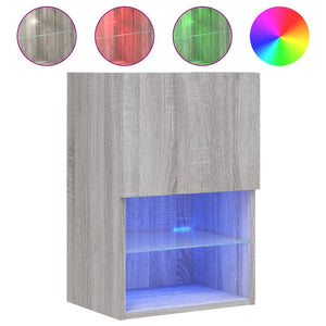 Έπιπλα Τηλεόρασης με LED 2 τεμ. Γκρι Sonoma 40,5x30x60 εκ.