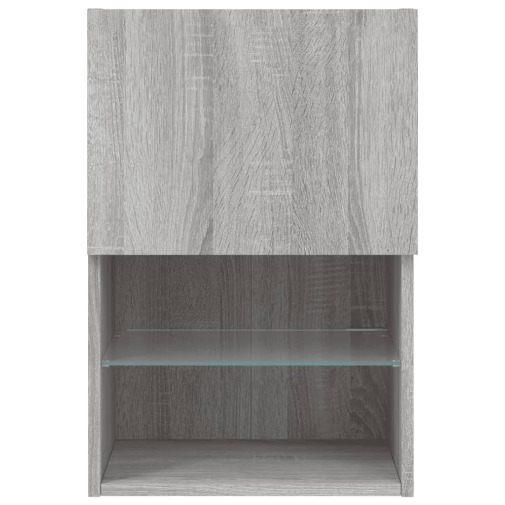 Έπιπλα Τηλεόρασης με LED 2 τεμ. Γκρι Sonoma 40,5x30x60 εκ.