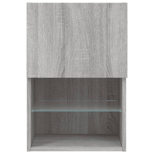 Έπιπλα Τηλεόρασης με LED 2 τεμ. Γκρι Sonoma 40,5x30x60 εκ.