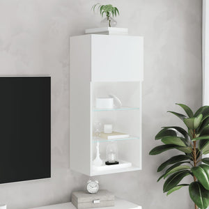 Έπιπλο Τηλεόρασης με LED Λευκό 40,5x30x90 εκ. - Pakobazaar