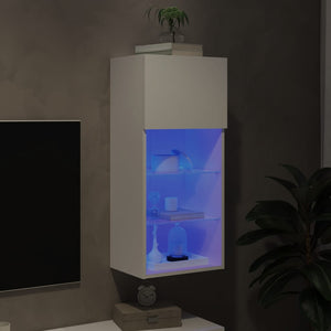 Έπιπλο Τηλεόρασης με LED Λευκό 40,5x30x90 εκ. - Pakobazaar