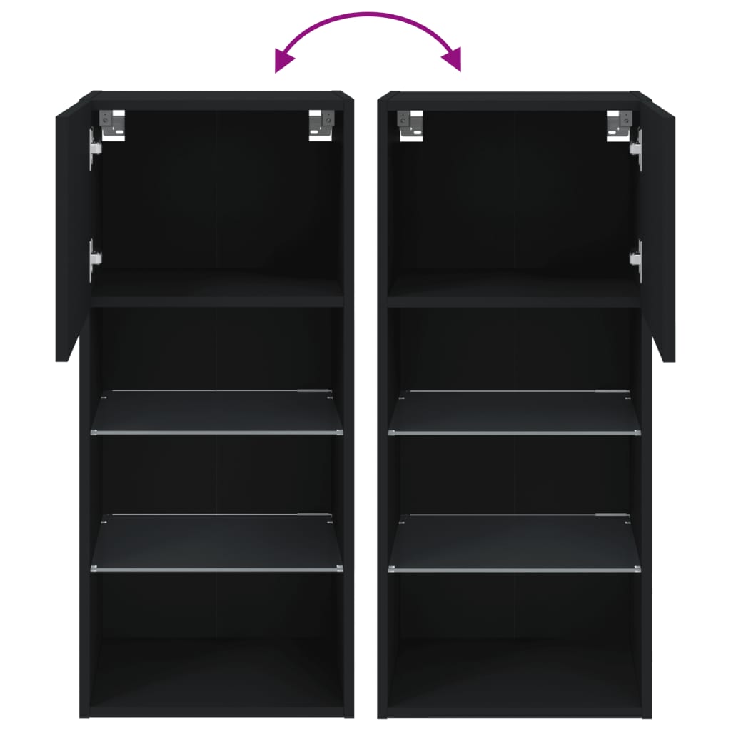 Έπιπλο Τηλεόρασης με LED Μαύρο 40,5 x 30 x 90 εκ. - Pakobazaar