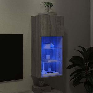 Έπιπλο Τηλεόρασης με LED Γκρι Sonoma 40,5x30x90 εκ. - Pakobazaar