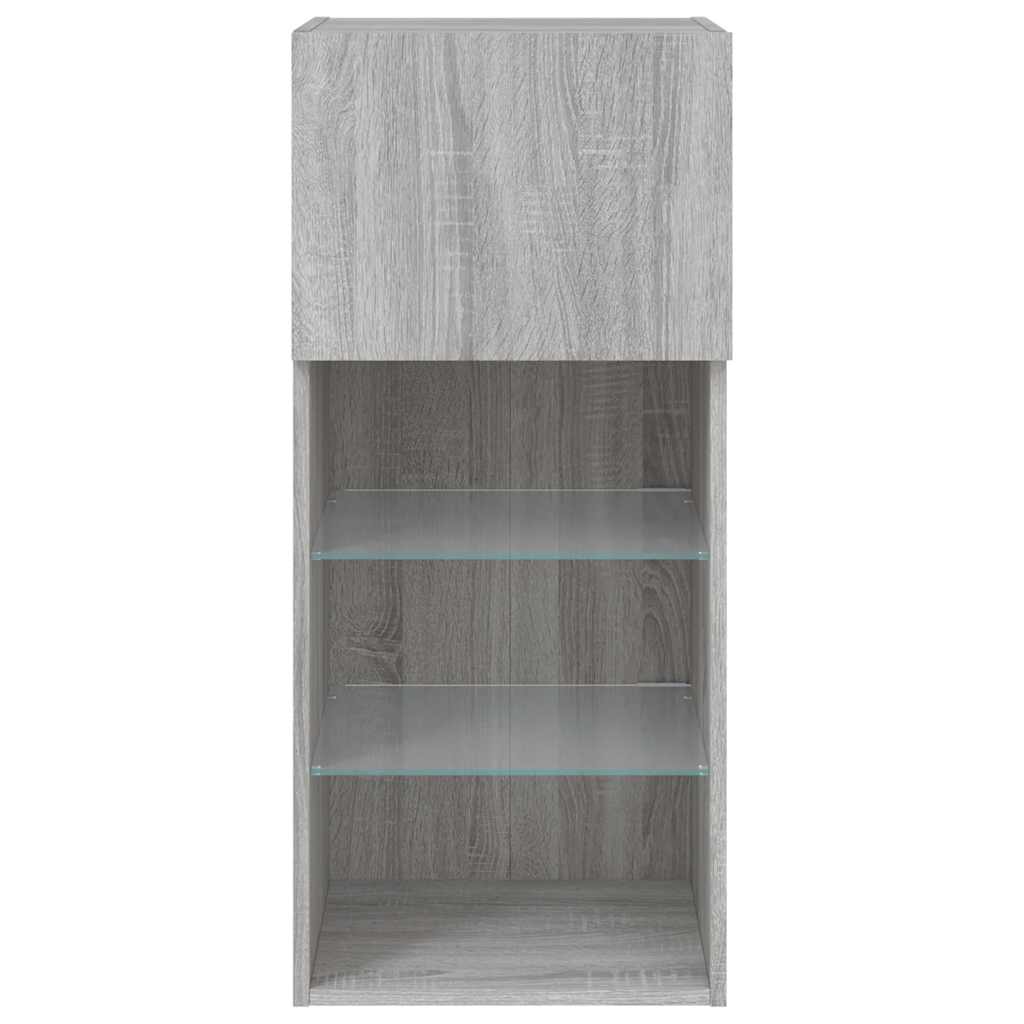 Έπιπλο Τηλεόρασης με LED Γκρι Sonoma 40,5x30x90 εκ. - Pakobazaar