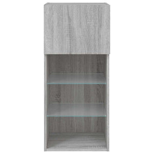 Έπιπλο Τηλεόρασης με LED Γκρι Sonoma 40,5x30x90 εκ. - Pakobazaar
