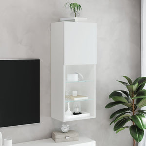 Έπιπλο Τηλεόρασης με LED Λευκό 40,5x30x102 εκ. - Pakobazaar