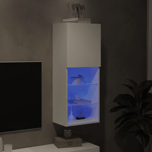 Έπιπλο Τηλεόρασης με LED Λευκό 40,5x30x102 εκ. - Pakobazaar