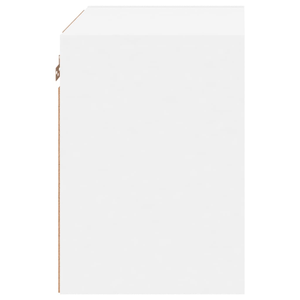 Κομοδίνα Επιτοίχια με Φώτα LED 2 Τεμ. Λευκά - Pakobazaar