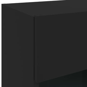Έπιπλο Τοίχου Τηλεόρασης με LED Μαύρο 40x30x60,5 εκ. - Pakobazaar