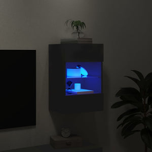 Έπιπλο Τοίχου Τηλεόρασης με LED Μαύρο 40x30x60,5 εκ. - Pakobazaar