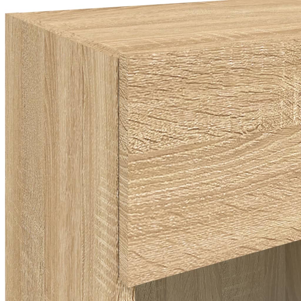 Έπιπλο Τοίχου Τηλεόρασης με LED Sonoma Δρυς 40x30x60,5 εκ. - Pakobazaar