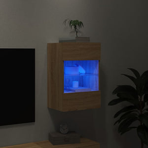 Έπιπλο Τοίχου Τηλεόρασης με LED Sonoma Δρυς 40x30x60,5 εκ. - Pakobazaar