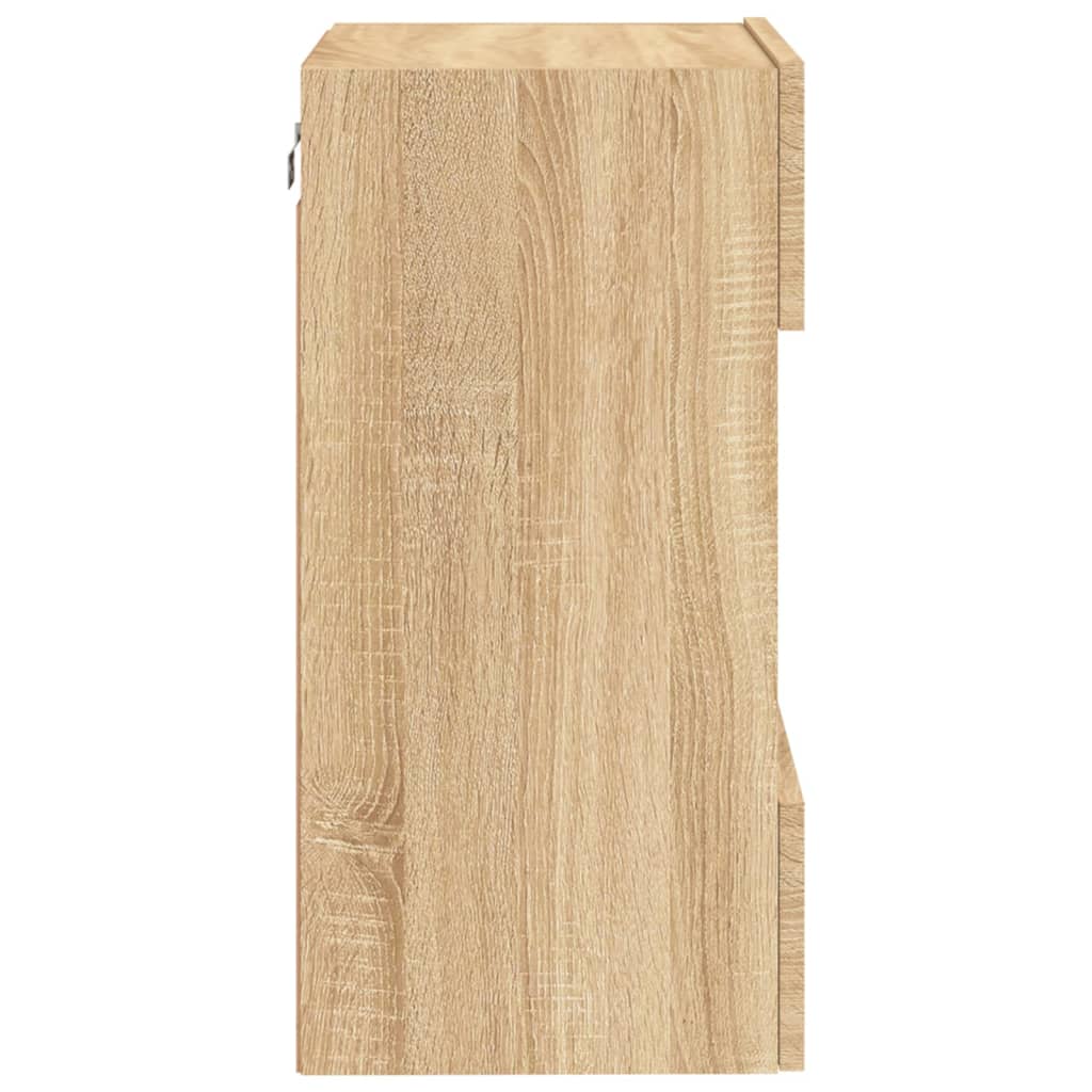 Έπιπλο Τοίχου Τηλεόρασης με LED Sonoma Δρυς 40x30x60,5 εκ. - Pakobazaar